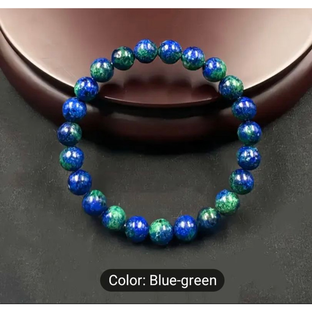 Stone Bracelet Lapis Lazuli Bluish Green Natural Bead Stone Bracelet